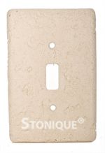 Stonique® Single Toggle Switch Plate Cover in Biscuit